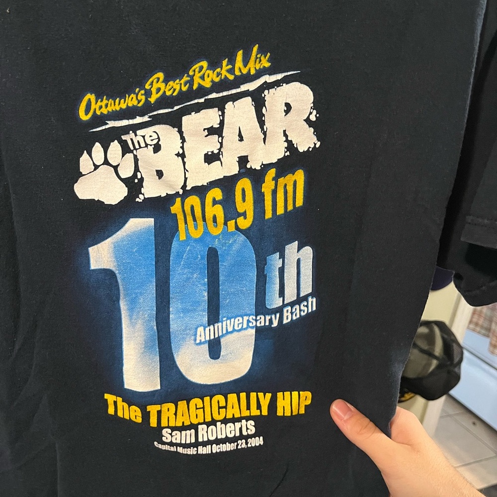 Vintage Tragically Hip Ottawa’s Best Rock Mix 10th Anniversary Bash T-Shirt